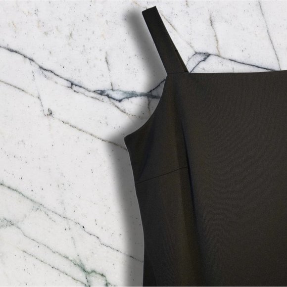 Square Neck Little Black Dress  Y2k 90's Grunge sz 5/6 - Picture 3 of 6